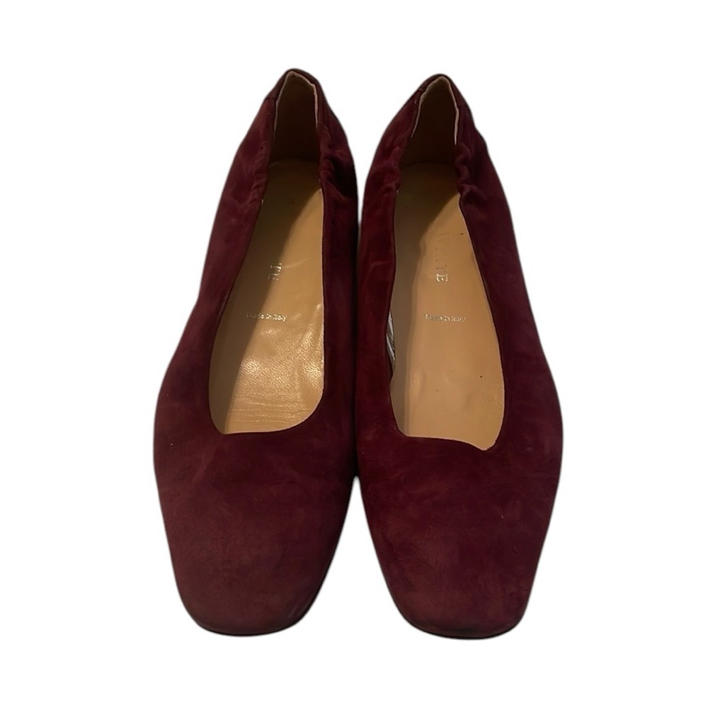 RON WHITE | Women’s‎ Jojo Suede Stacked Merlot Heel Ballet Flats Size EU38/US7.5